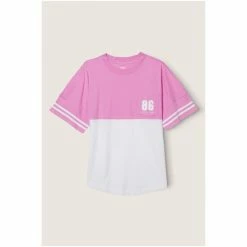 Victorias Secret PINK Victoria's Secret PINK Varsity Short Sleeve Crew Pocket Tee -Victoria's Secret PINK Shop unnamed file 3523