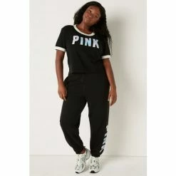 Victorias Secret PINK Victoria's Secret PINK Knit Cropped Ringer T-Shirt -Victoria's Secret PINK Shop unnamed file 3533