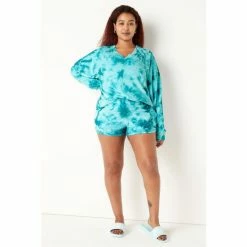 Victorias Secret PINK Victoria's Secret PINK Beach Terry Varsity Short Blue Breeze Cloudy Tie Dye