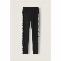 Victorias Secret PINK Victoria's Secret PINK Cotton High Waist Full Length Legging Pure Black With White Ticking -Victoria's Secret PINK Shop unnamed file 4012