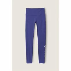 Victorias Secret PINK Victoria's Secret PINK Cotton High Waist Full Length Legging Heather Charcoal With Timeless Teal Script