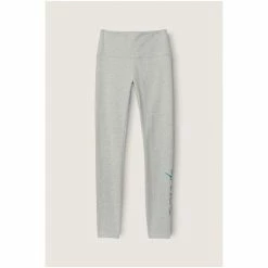 Victorias Secret PINK Victoria's Secret PINK Cotton High Waist Full Length Legging Heather Charcoal With Timeless Teal Script -Victoria's Secret PINK Shop unnamed file 4096
