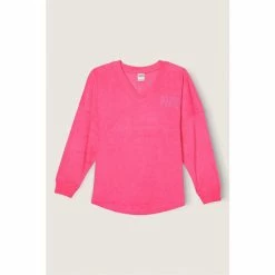 Victorias Secret PINK Victoria's Secret PINK Varsity Beach Terry V Neck Capri Pink -Victoria's Secret PINK Shop unnamed file 4153