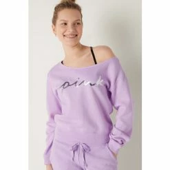Victorias Secret PINK Victoria's Secret PINK Everyday Lounge Off The Shoulder Sweatshirt