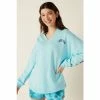 Victorias Secret PINK Victoria's Secret PINK Varsity Notch Crew Blue Breeze