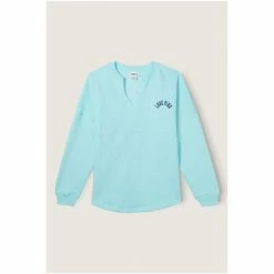 Victorias Secret PINK Victoria's Secret PINK Varsity Notch Crew Blue Breeze -Victoria's Secret PINK Shop unnamed file 4172