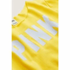 Victorias Secret PINK Victoria's Secret PINK Everyday Lounge Off The Shoulder Sweatshirt Optic White Tropical Logo -Victoria's Secret PINK Shop unnamed file 4185