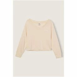 Victorias Secret PINK Victoria's Secret PINK Hazel Green Soft French Terry V Neck Sweater -Victoria's Secret PINK Shop unnamed file 4255
