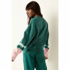 Victorias Secret PINK Victoria's Secret PINK Crew Sweatshirt Dark Garden With Placed Tie Dye -Victoria's Secret PINK Shop unnamed file 4279