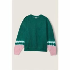 Victorias Secret PINK Victoria's Secret PINK Crew Sweatshirt Dark Garden With Placed Tie Dye -Victoria's Secret PINK Shop unnamed file 4280