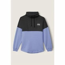 Victorias Secret PINK Victoria's Secret PINK Varsity Cowl Block Colour Lilac And Grey