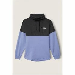 Victorias Secret PINK Victoria's Secret PINK Varsity Cowl Block Colour Lilac And Grey -Victoria's Secret PINK Shop unnamed file 4293