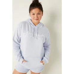 Victorias Secret PINK Victoria's Secret PINK Everyday Lounge Campus Pullover Hoodies Majestic Sapphire Script Logo