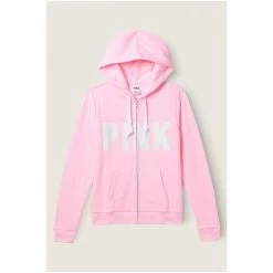 Victorias Secret PINK Victoria's Secret PINK Everyday Lounge Perfect FullZip Optic White Pride Classic Logo -Victoria's Secret PINK Shop unnamed file 4339
