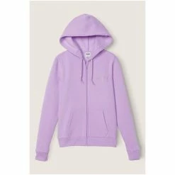 Victorias Secret PINK Victoria's Secret PINK Everyday Lounge Perfect FullZip Pure Black With Brushed Shine Gradient Logo -Victoria's Secret PINK Shop unnamed file 4390