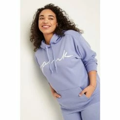 Victorias Secret PINK Victoria's Secret PINK Dusty Periwinkle Script Logo Everyday Lounge Campus Pullover Jacket