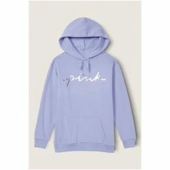 Victorias Secret PINK Victoria's Secret PINK Dusty Periwinkle Script Logo Everyday Lounge Campus Pullover Jacket -Victoria's Secret PINK Shop unnamed file 4403