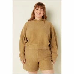 Victorias Secret PINK Victoria's Secret PINK Heavyweight Rib Crop Sweatshirt Hoodie