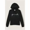 Victorias Secret PINK Victoria's Secret PINK Pure Black Script Logo Everyday Lounge Perfect Full Zip Hoodie