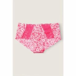 Victorias Secret PINK Victoria's Secret PINK No Show Lace Trim Hipster Panty Purple Petal Tie Dye