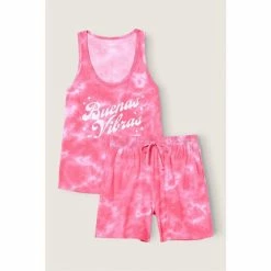 Victorias Secret PINK Victoria's Secret PINK Cotton Sleep Tank + Short Set Pure Black -Victoria's Secret PINK Shop unnamed file 4509