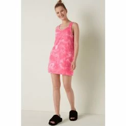 Victorias Secret PINK Victoria's Secret PINK Cotton Sleep Tank Dress Incredible Coral Geode Tie Dye