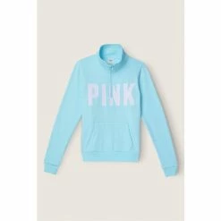 Victorias Secret PINK Victoria's Secret PINK Everyday Lounge Perfect QuarterZip Fleece Capri Pink Script Logo -Victoria's Secret PINK Shop unnamed file 4748