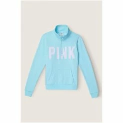 Victorias Secret PINK Victoria's Secret PINK Everyday Lounge Perfect QuarterZip Fleece Capri Pink Script Logo -Victoria's Secret PINK Shop unnamed file 4750