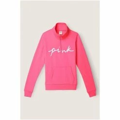 Victorias Secret PINK Victoria's Secret PINK Everyday Lounge Perfect QuarterZip Fleece Capri Pink Script Logo -Victoria's Secret PINK Shop unnamed file 4751