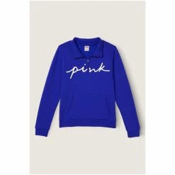 Victorias Secret PINK Victoria's Secret PINK Everyday Lounge Perfect QuarterZip Fleece Capri Pink Script Logo -Victoria's Secret PINK Shop unnamed file 4752