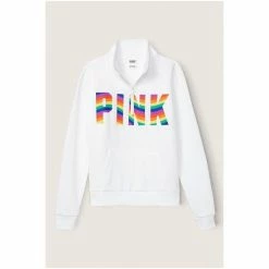 Victorias Secret PINK Victoria's Secret PINK Everyday Lounge Perfect QuarterZip Fleece Capri Pink Script Logo -Victoria's Secret PINK Shop unnamed file 4753