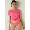 Victorias Secret PINK Victoria's Secret PINK Period Panty Thong Panty Neon Scuba With Graphic