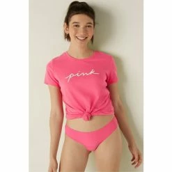 Victorias Secret PINK Victoria's Secret PINK Period Panty Thong Panty Neon Scuba With Graphic
