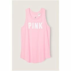 Victorias Secret PINK Victoria's Secret PINK Everyday Tank Optic White With Rose Gold Foil Classic Logo -Victoria's Secret PINK Shop unnamed file 4911