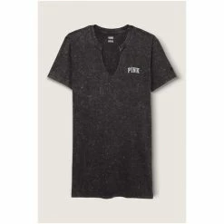 Victorias Secret PINK Victoria's Secret PINK Campus Notch Neck Tee Dress Pure Black Wash W/ Graphic -Victoria's Secret PINK Shop unnamed file 5103