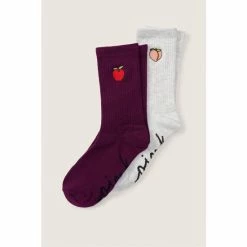 Victorias Secret PINK Victoria's Secret Pink Black Crew Sock 2 Pack