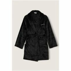 Victorias Secret PINK Victoria's Secret PINK Black Fluffy Robe -Victoria's Secret PINK Shop unnamed file 5240