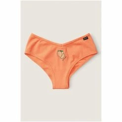 Victorias Secret PINK Victoria's Secret PINK Cotton Cheeky Underwear Coral Cream With Embroidery Pink -Victoria's Secret PINK Shop unnamed file 545