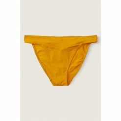 Victorias Secret PINK Victoria's Secret PINK Golden Mustard Cotton Crossover Bikini Underwear