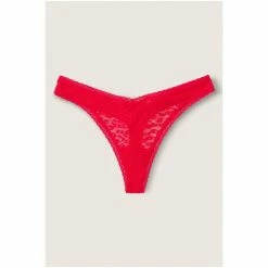 Victorias Secret PINK Victoria's Secret PINK Wear Everywhere Lace Thong Panty Red Pepper -Victoria's Secret PINK Shop unnamed file 59