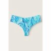 Victorias Secret PINK Victoria's Secret PINK No Show Cotton Thong Panty Pure Black Fruit Print
