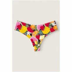 Victorias Secret PINK Victoria's Secret PINK No Show Cotton Thong Panty Pure Black Fruit Print -Victoria's Secret PINK Shop unnamed file 609