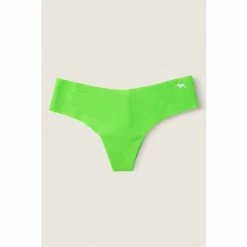 Victorias Secret PINK Victoria's Secret PINK No Show Thong Panty Pure Black Logo Print