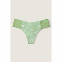 Victorias Secret PINK Victoria's Secret PINK Blue Violet Bandana No Show Lace Trim Thong Panty -Victoria's Secret PINK Shop unnamed file 766