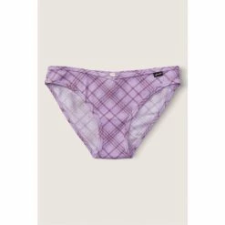 Victorias Secret PINK Victoria's Secret PINK Lavender Love Plaid Print Cotton Bikini Underwear
