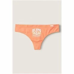Victorias Secret PINK Victoria's Secret PINK Seamless Thong Panty Coral Cream With Graphic -Victoria's Secret PINK Shop unnamed file 95